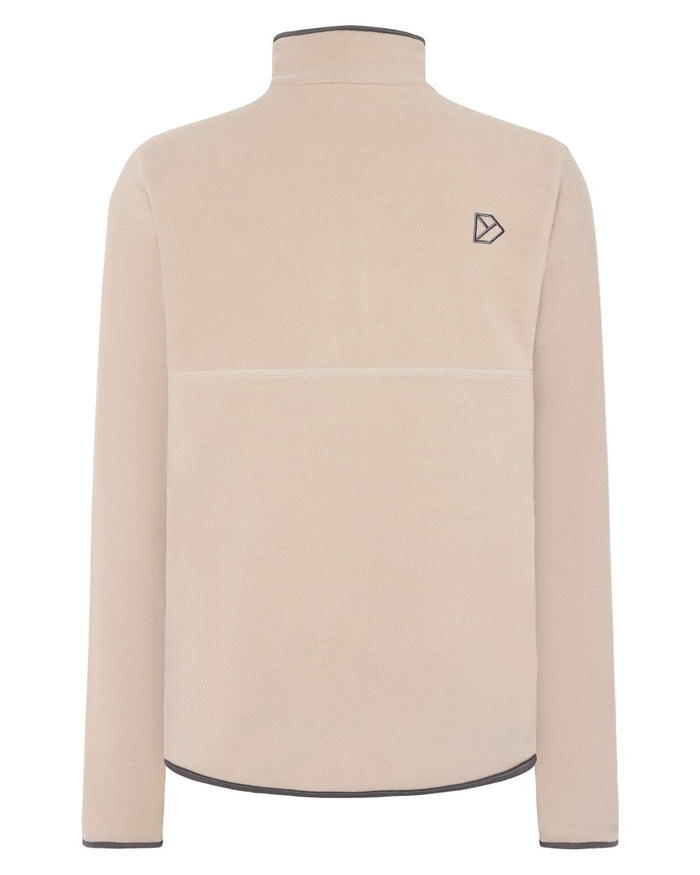 Beach Biege coloured Didriksons Mens Vito USX Half Zip Sweater on white background #colour_beach-beige