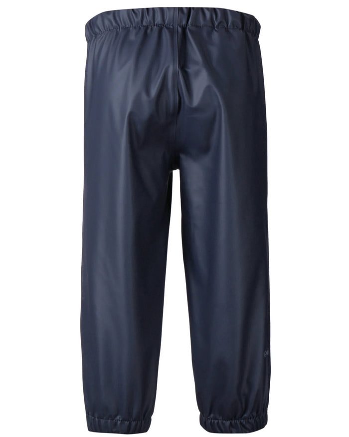 Navy Coloured Didriksons Midjeman Childrens Pants Galon On A White Background #colour_navy