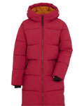 Ruby Red coloured Didriksons Nomi Women's Parka 2 on a white background #colour_ruby-red
