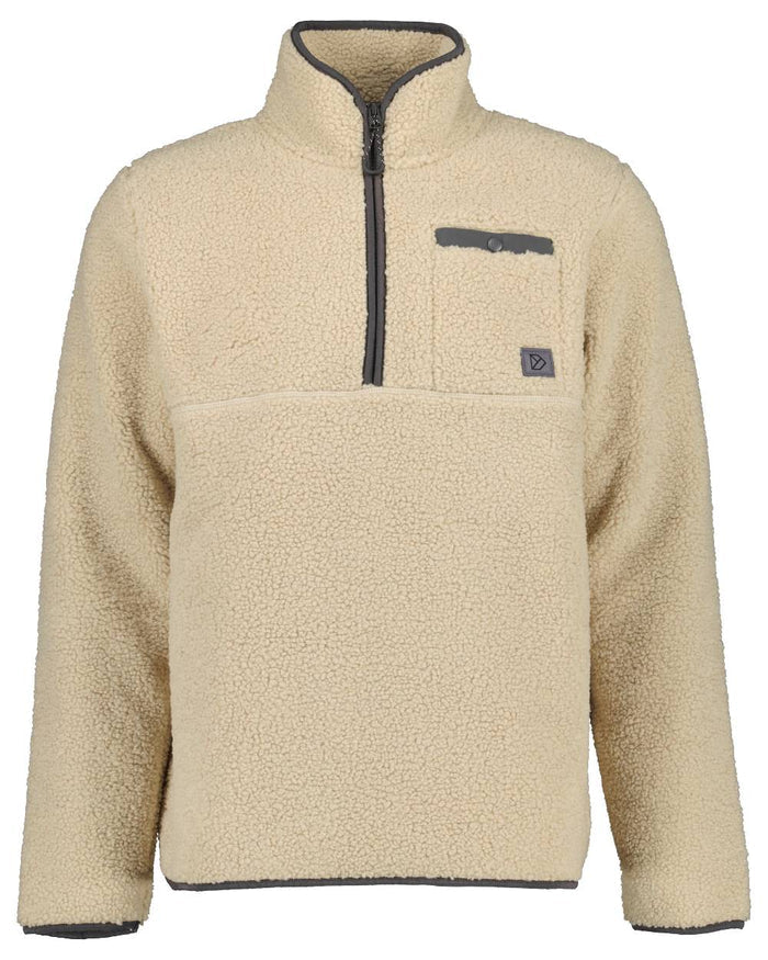 Clay Beige coloured Didriksons Phoenix Half Zip Sweater on white background #colour_clay-beige