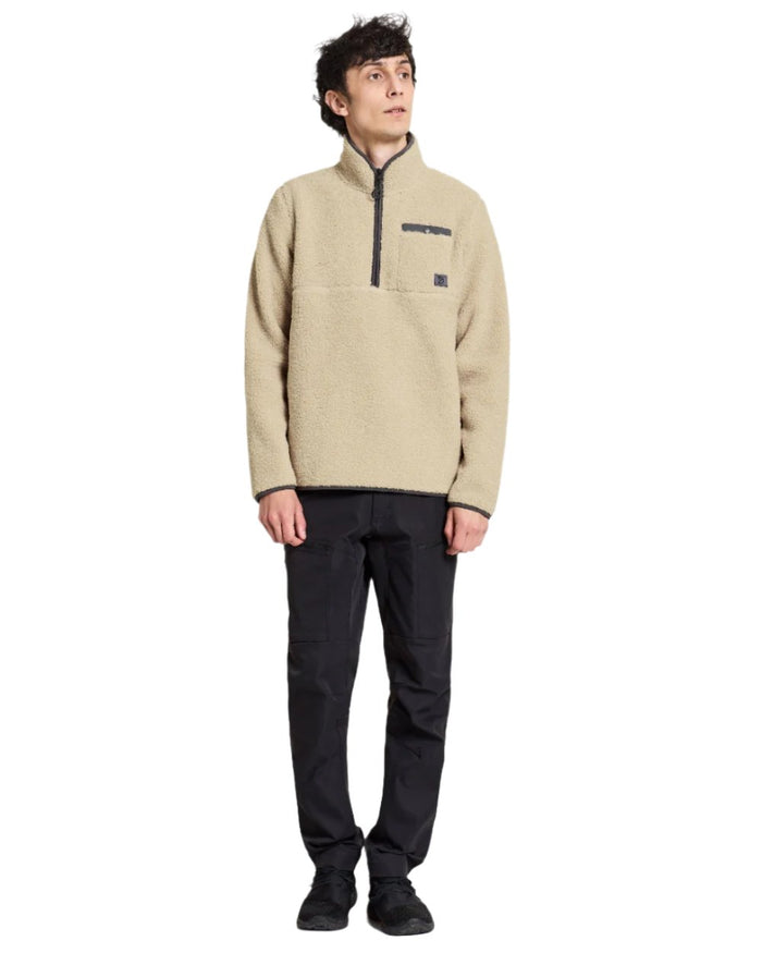 Clay Beige coloured Didriksons Phoenix Half Zip Sweater on white background #colour_clay-beige
