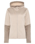 Beach Beige coloured Didriksons Womens Anneli Full Zip Fleece 3 on white background #colour_beach-beige
