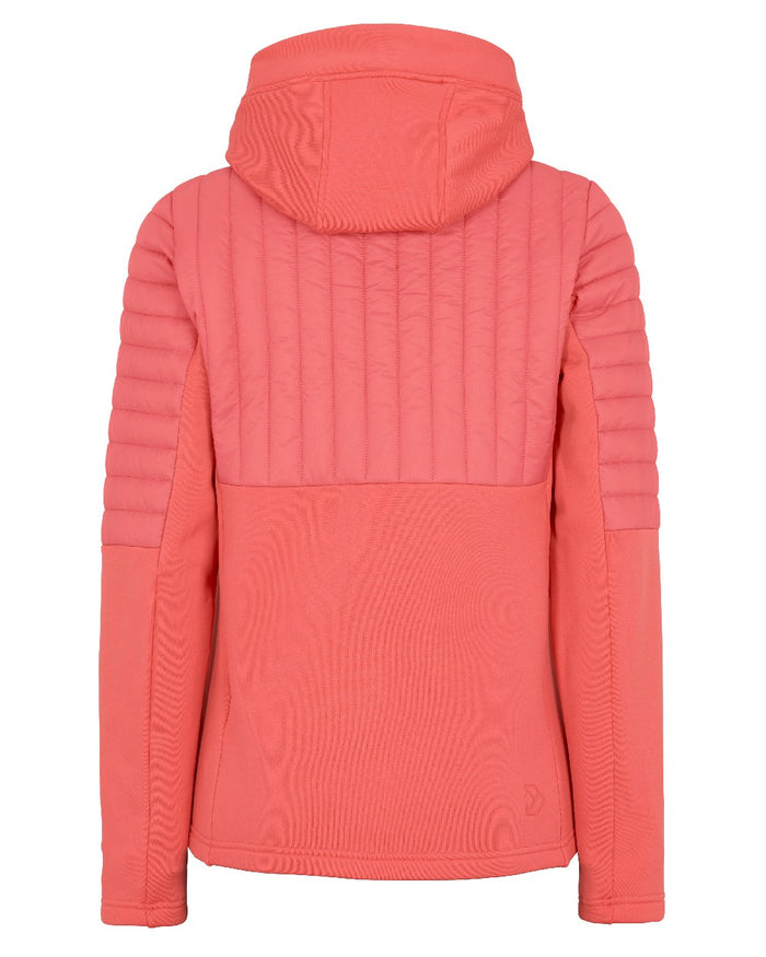 Soft Rose coloured Didriksons Womens Annema Full Zip 6 on white background #colour_soft-rose