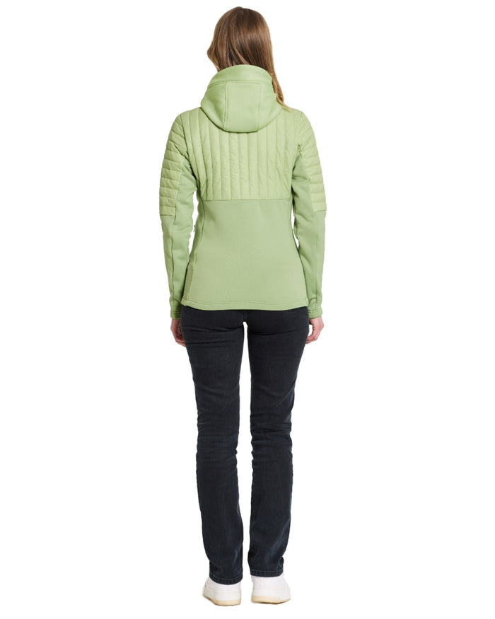 Soft Green coloured Didriksons Womens Annema Full Zip 6 on white background #colour_soft-green