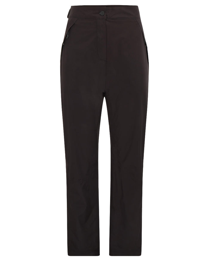 Black coloured Didriksons Womens Annika Pants on white background #colour_black