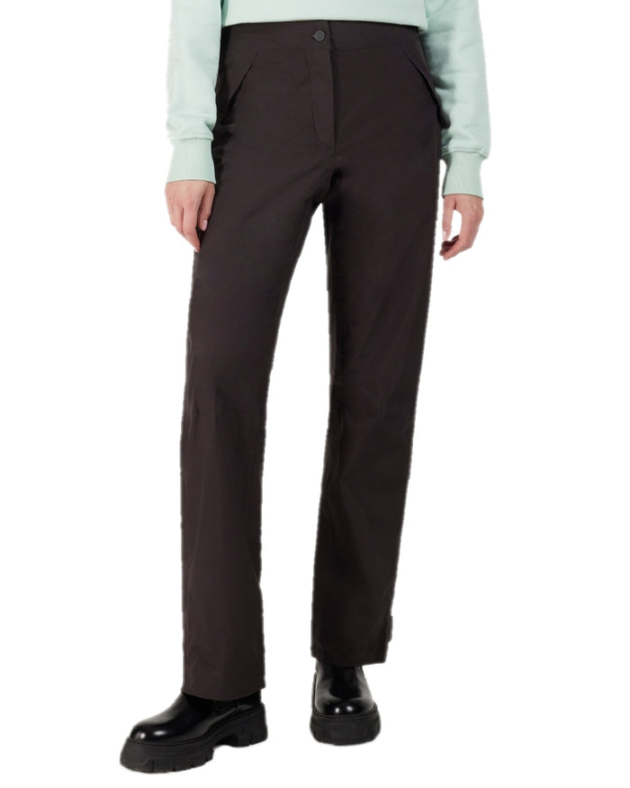 Black coloured Didriksons Womens Annika Pants on white background #colour_black