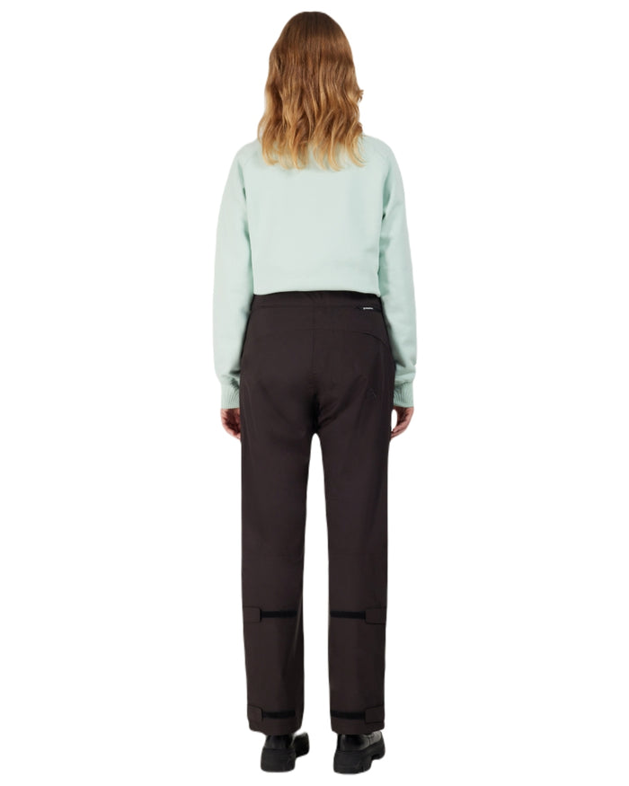 Black coloured Didriksons Womens Annika Pants on white background #colour_black