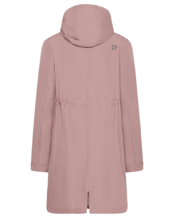 Faded Wine coloured Didriksons Womens Eliana Parka on white background #colour_faded-wine