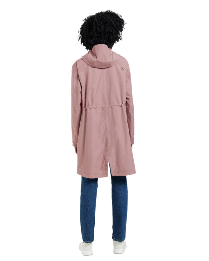 Faded Wine coloured Didriksons Womens Eliana Parka on white background #colour_faded-wine
