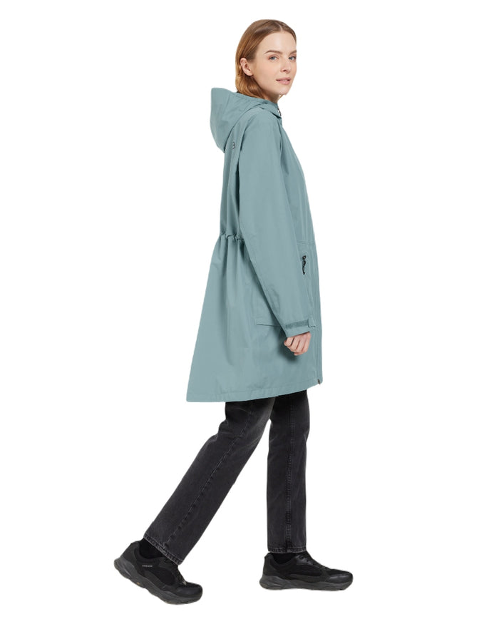 Factory Blue coloured Didriksons Womens Eliana Parka on white background #colour_factory-blue