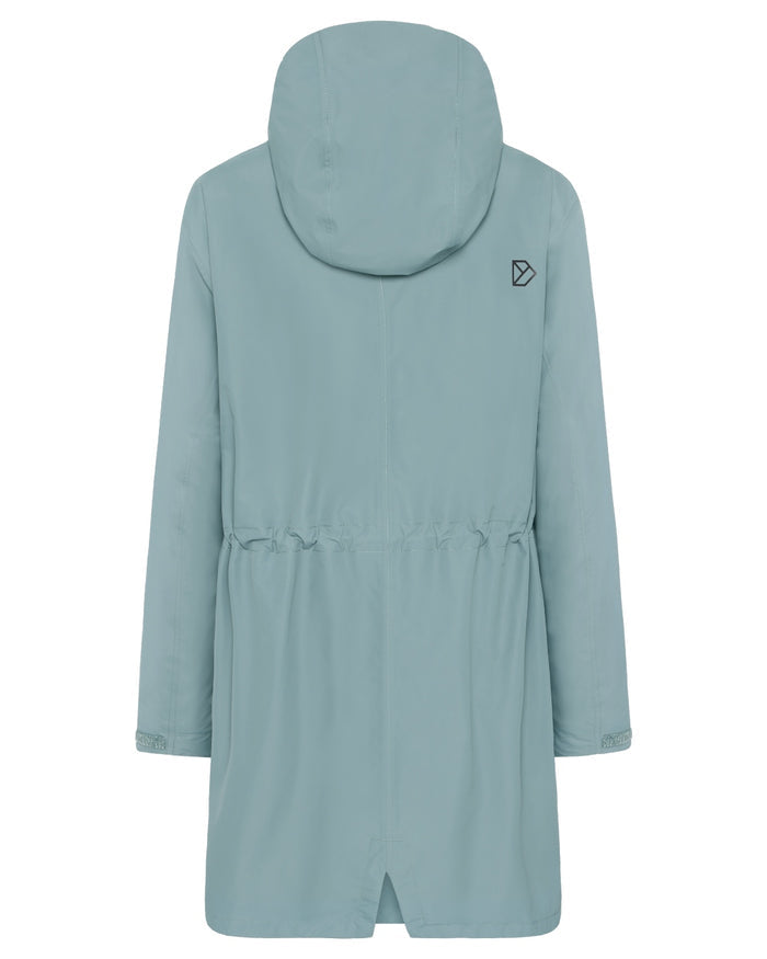 Factory Blue coloured Didriksons Womens Eliana Parka on white background #colour_factory-blue