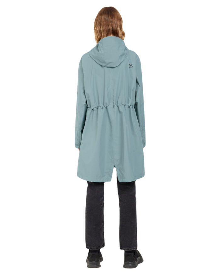 Factory Blue coloured Didriksons Womens Eliana Parka on white background #colour_factory-blue