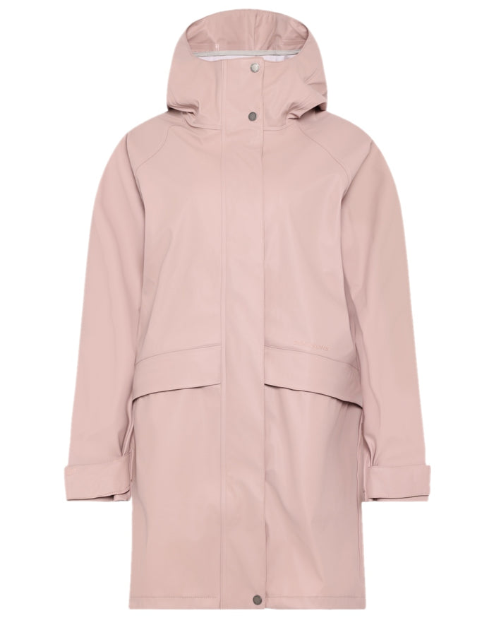 Vintage Pink Coloured Didriksons Womens Elly Galon Parka on white background #colour_vintage-pink