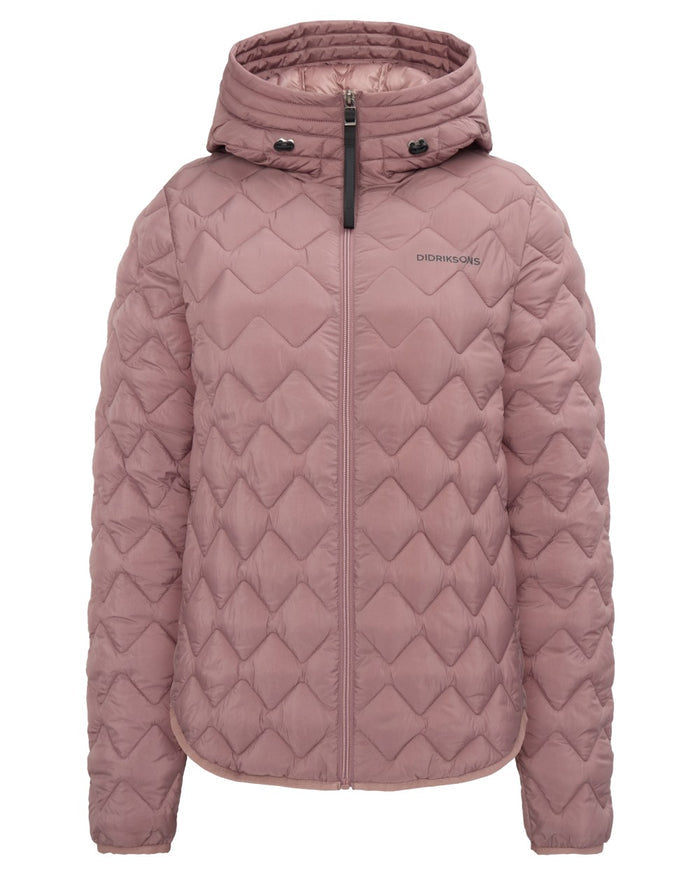 Faded Wine coloured Didriksons Womens Evelyn Jacket on white background #colour_faded-wine