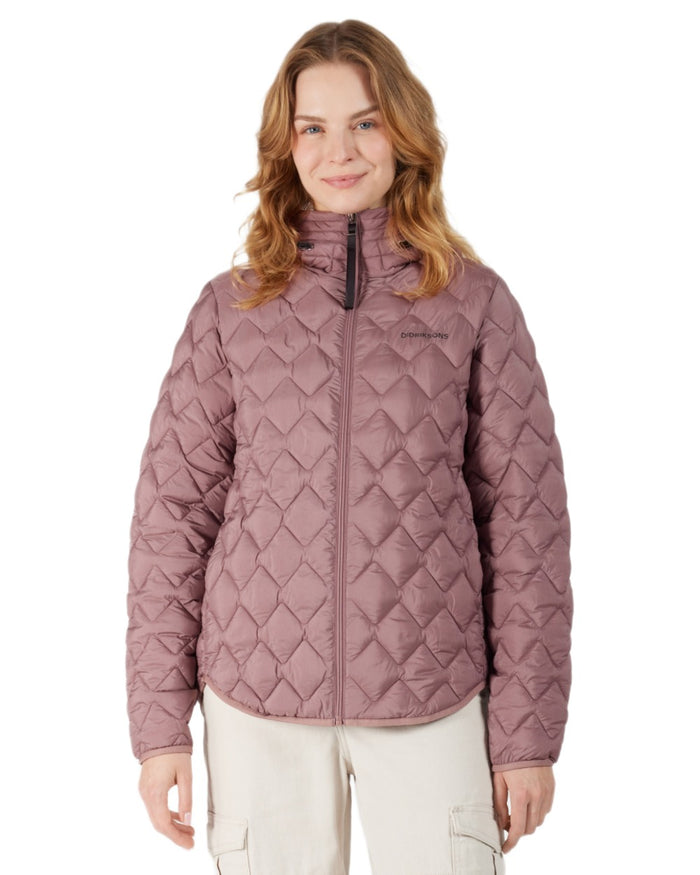 Faded Wine coloured Didriksons Womens Evelyn Jacket on white background #colour_faded-wine