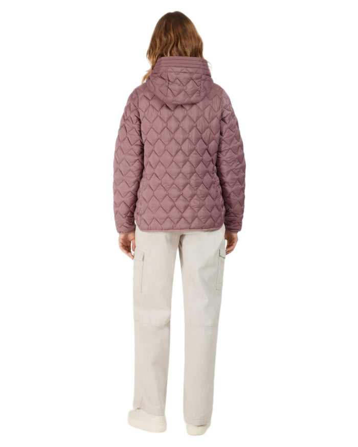 Faded Wine coloured Didriksons Womens Evelyn Jacket on white background #colour_faded-wine