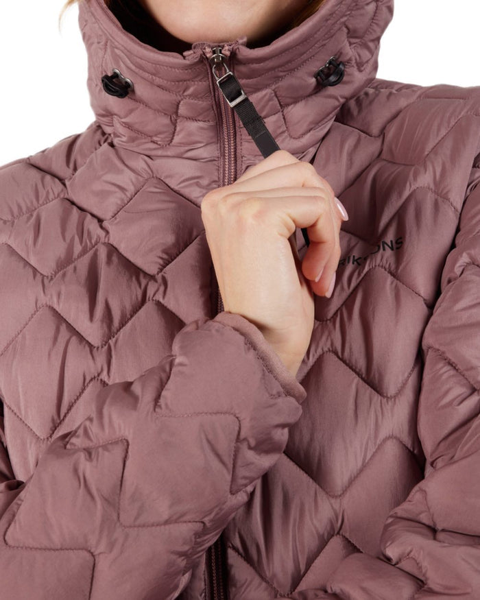 Faded Wine coloured Didriksons Womens Evelyn Jacket on white background #colour_faded-wine