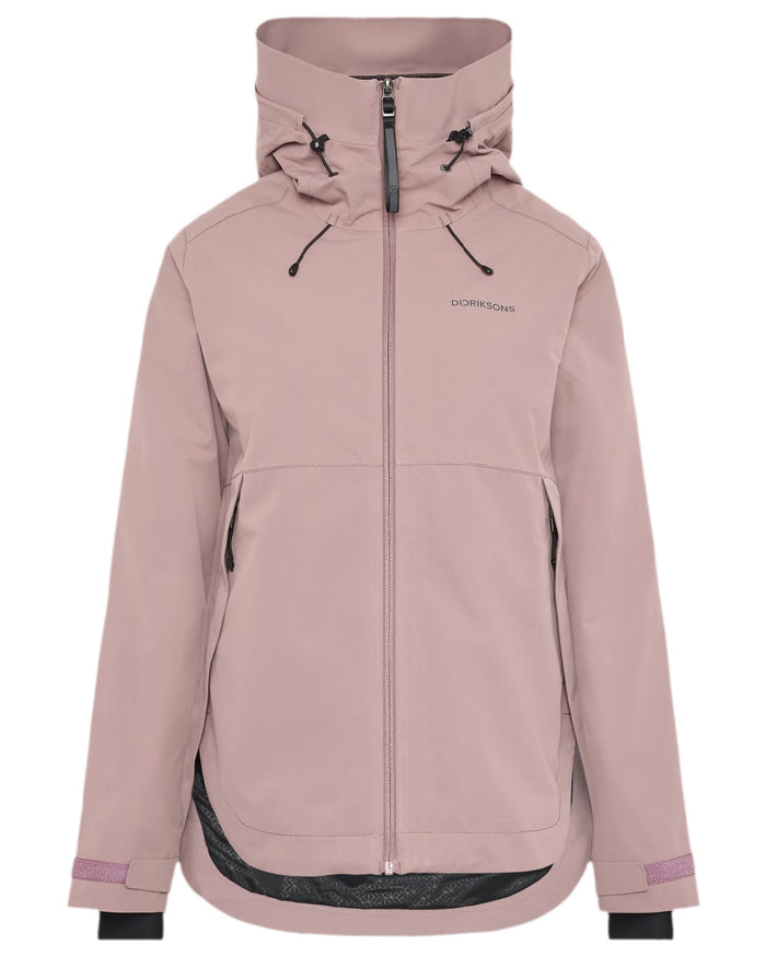 Faded Wine Coloured Didriksons Jennie Womens Jacket on white background  #colour_faded-wine