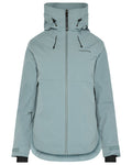Factory Blue Coloured Didriksons Jennie Womens Jacket on white background  #colour_factory-blue