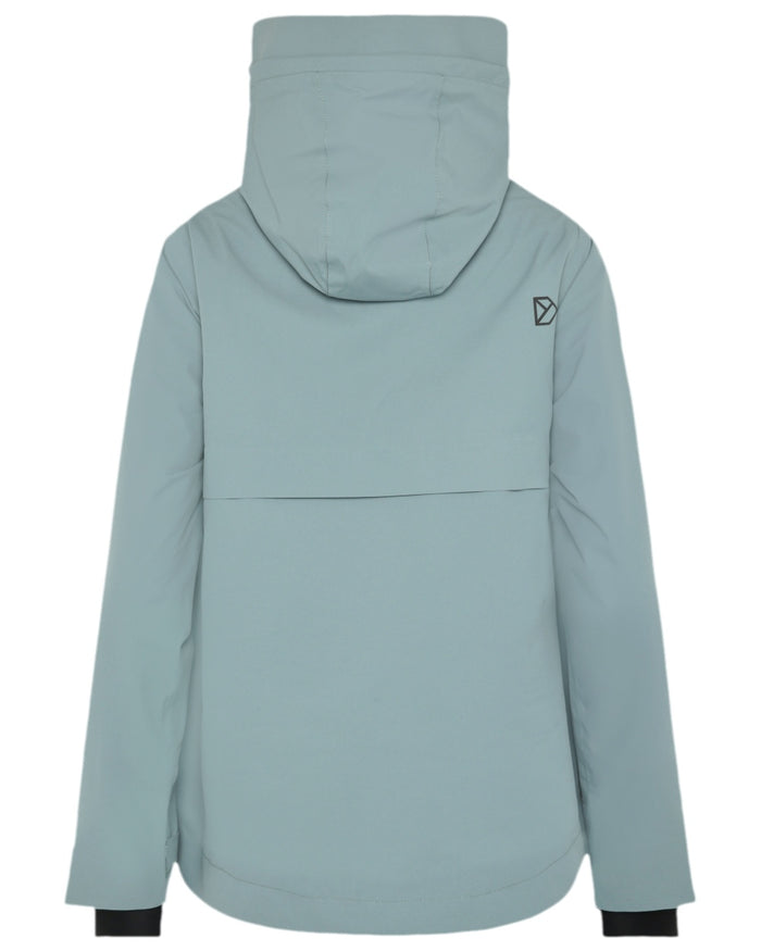 Factory Blue Coloured Didriksons Jennie Womens Jacket on white background  #colour_factory-blue