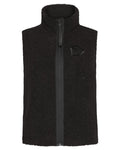 Black coloured Didriksons Womens Kiana Vest on white background #colour_black