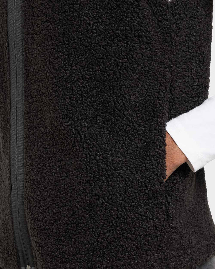 Black coloured Didriksons Womens Kiana Vest on white background #colour_black