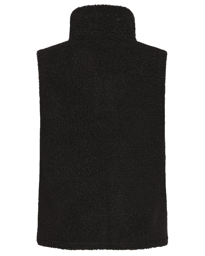 Black coloured Didriksons Womens Kiana Vest on white background #colour_black