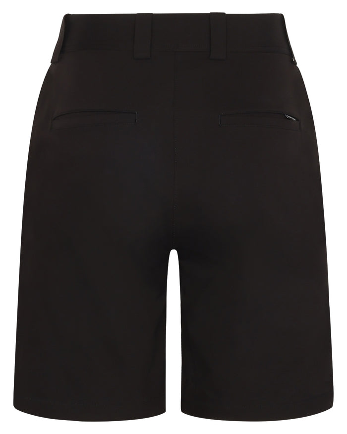 Black coloured Didriksons Womens Maja Shorts on white background #colour_black
