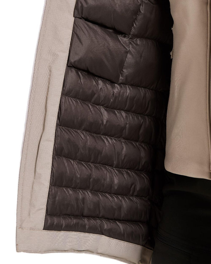 Ash Brown Coloured Didriksons Womens Marget Parka on white background #colour_ash-brown