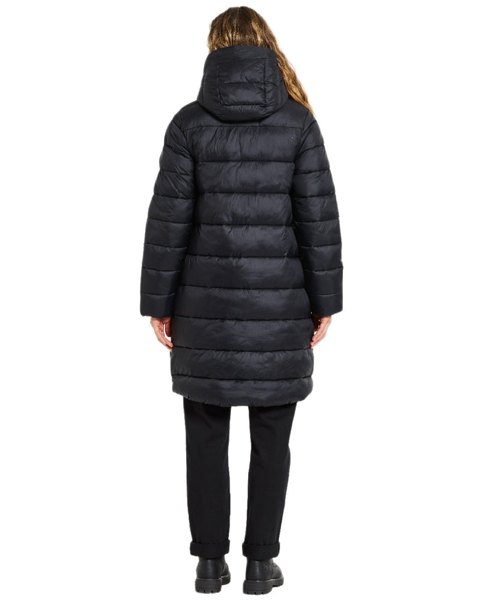 Black Coloured Didriksons Womens Marion Parka on white background #colour_black