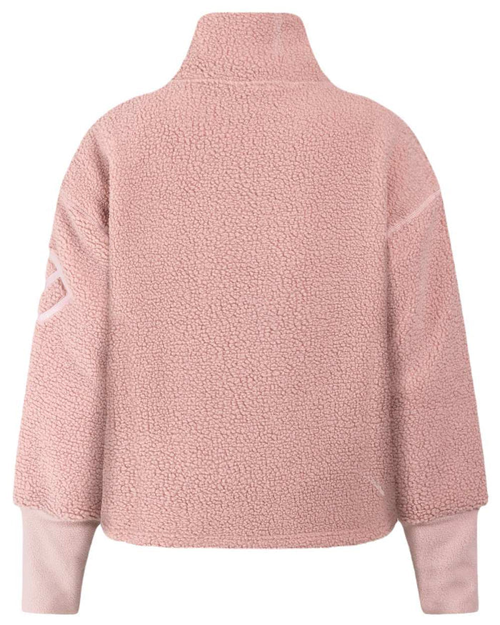 Oyster Lilac Coloured Didriksons Womens Mella Full Zip Jacket On A White Background #colour_oyster-lilac
