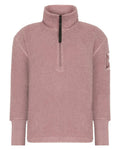 Faded Wine coloured Didriksons Womens Monia Half Zip Sweater on white background #colour_faded-wine