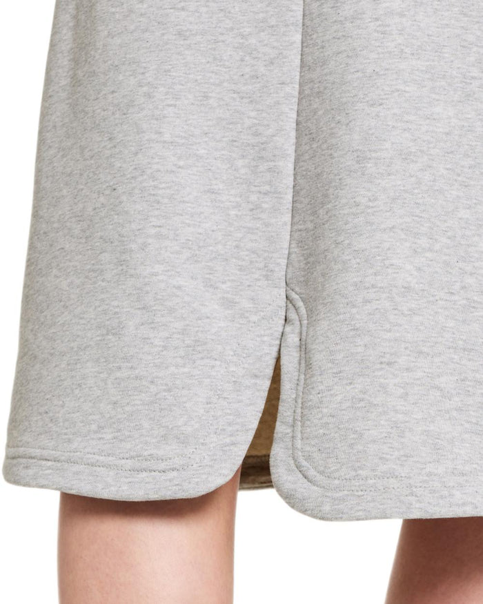 Aluminum Melange coloured Didriksons Womens Reso Skirt on white background #colour_aluminum-melange