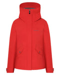 Pomme Red coloured Didriksons Womens Silja Jacket on white background #colour_pomme-red