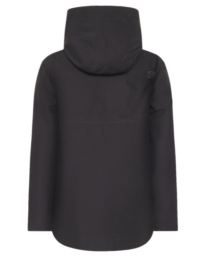 Black coloured Didriksons Tove Womens Jacket on white background #colour_black