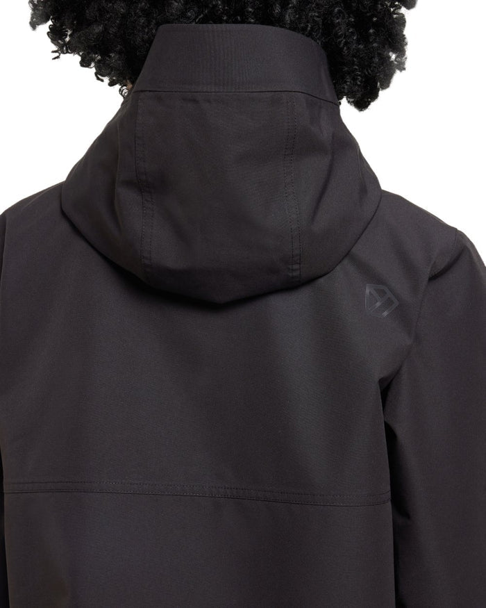 Black coloured Didriksons Tove Womens Jacket on white background #colour_black