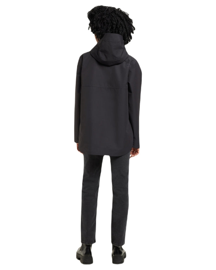 Black coloured Didriksons Tove Womens Jacket on white background #colour_black