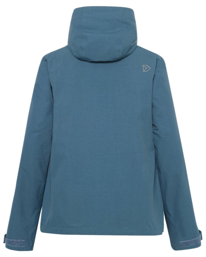 Star Blue Coloured Didriksons Womens Trinya Jacket on white background #colour_star-blue