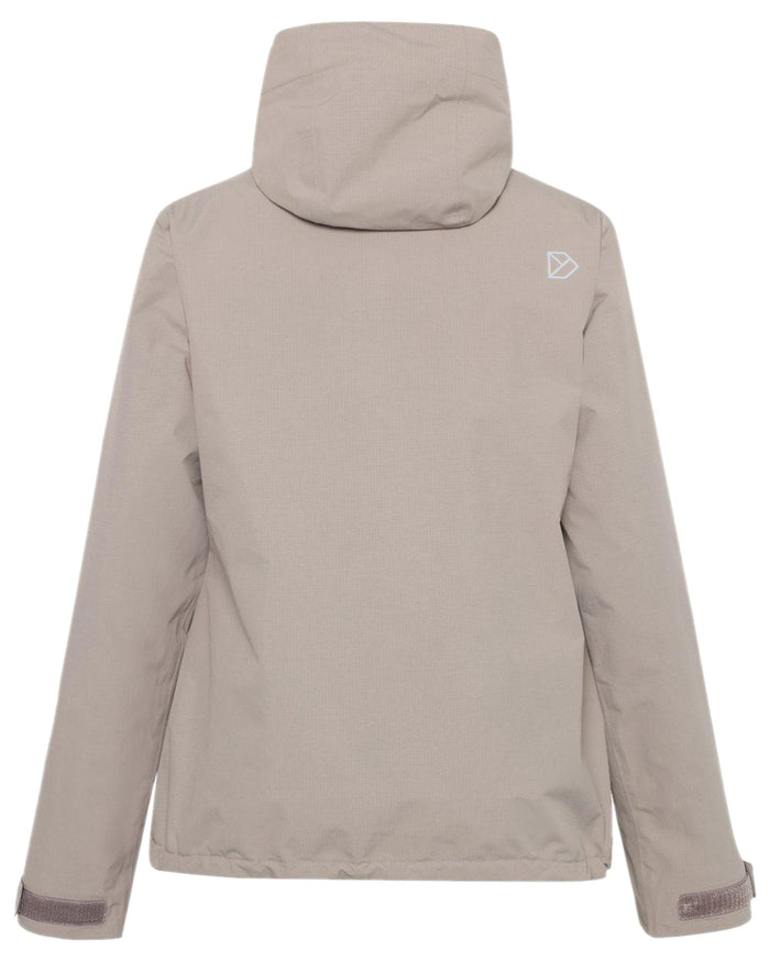 Ash Brown Coloured Didriksons Womens Trinya Jacket on white background #colour_ash-brown