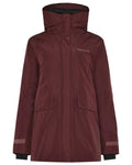 Old Rust Coloured Didriksons Womens Tuva Parka on white background #colour_old-rust
