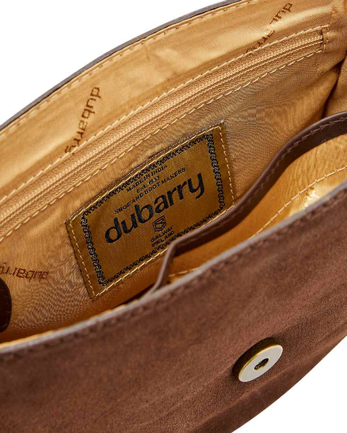 Cigar coloured Dubarry Crossgar Saddle Bag on white background #colour_cigar
