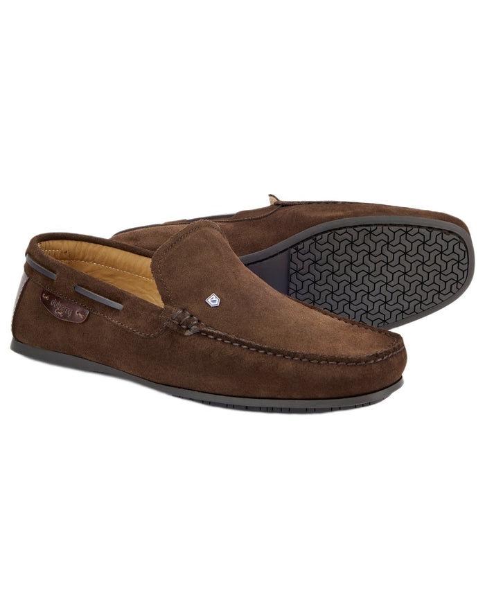 Cigar coloured Dubarry Fiji Loafers on white background #colour_cigar
