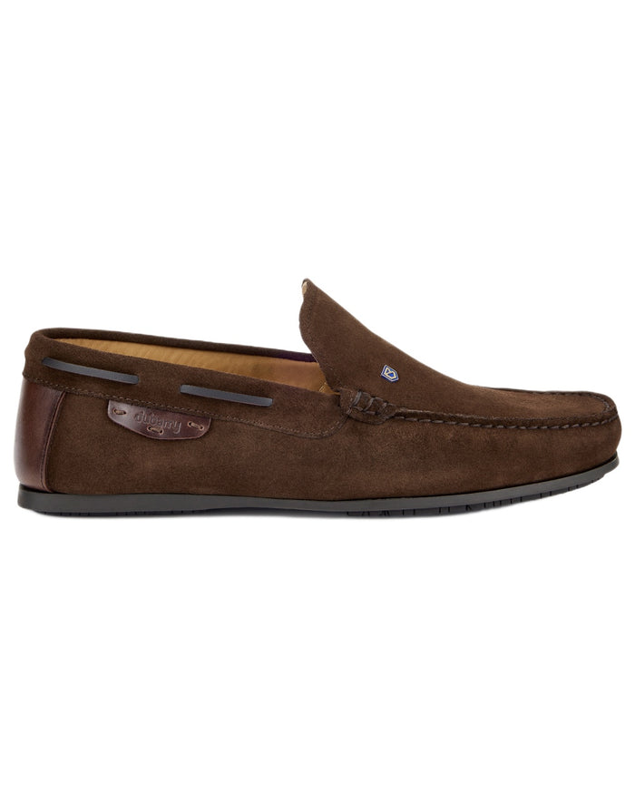 Cigar coloured Dubarry Fiji Loafers on white background #colour_cigar