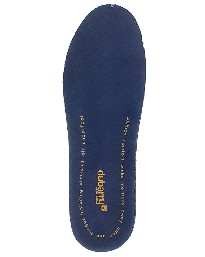 Navy coloured Dubarry Footbed on white background #colour_navy