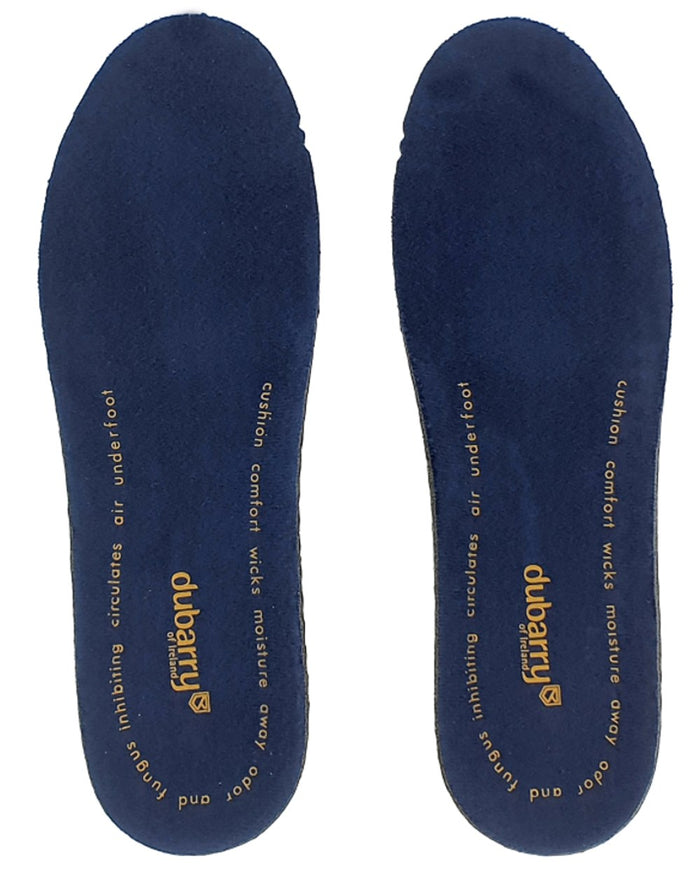 Navy coloured Dubarry Footbed on white background #colour_navy