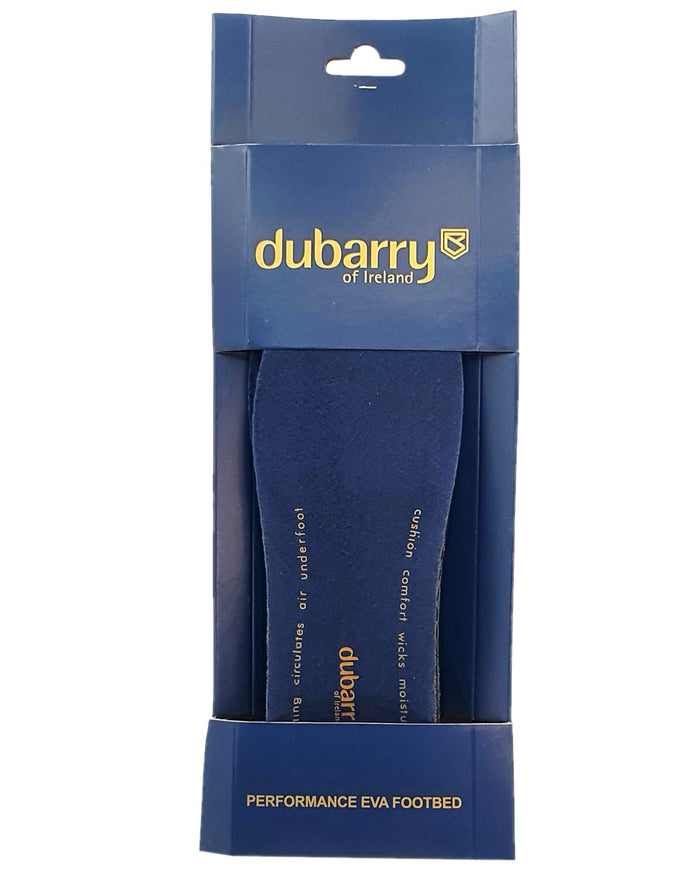 Navy coloured Dubarry Footbed on white background #colour_navy