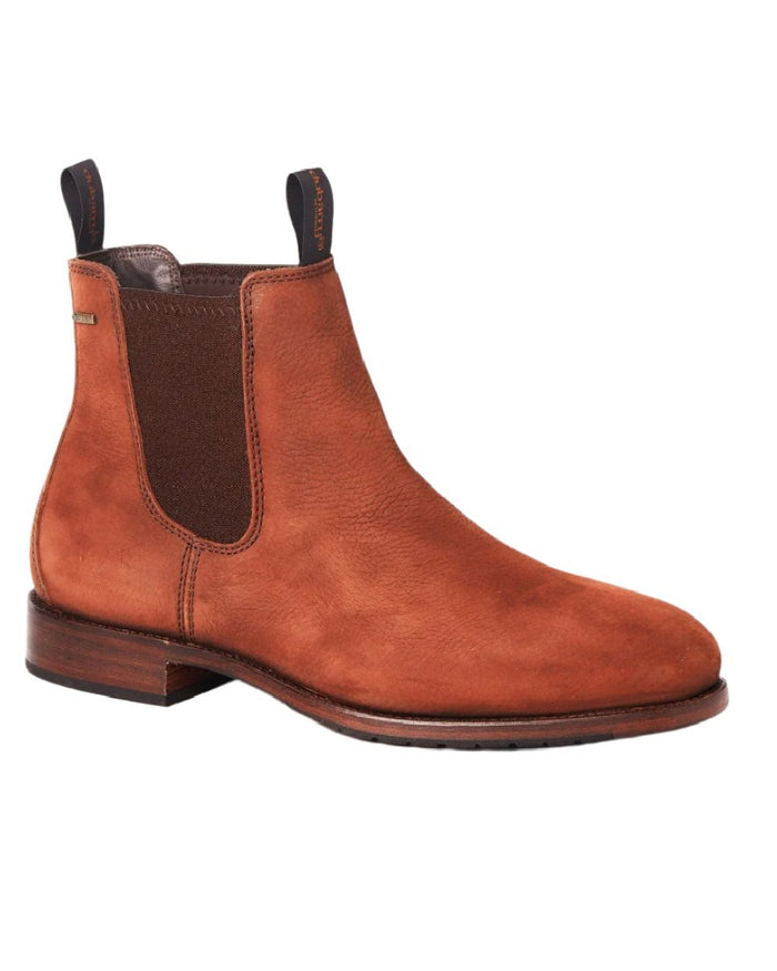Walnut coloured Dubarry Kerry Leather Soled Boots on white background #colour_walnut