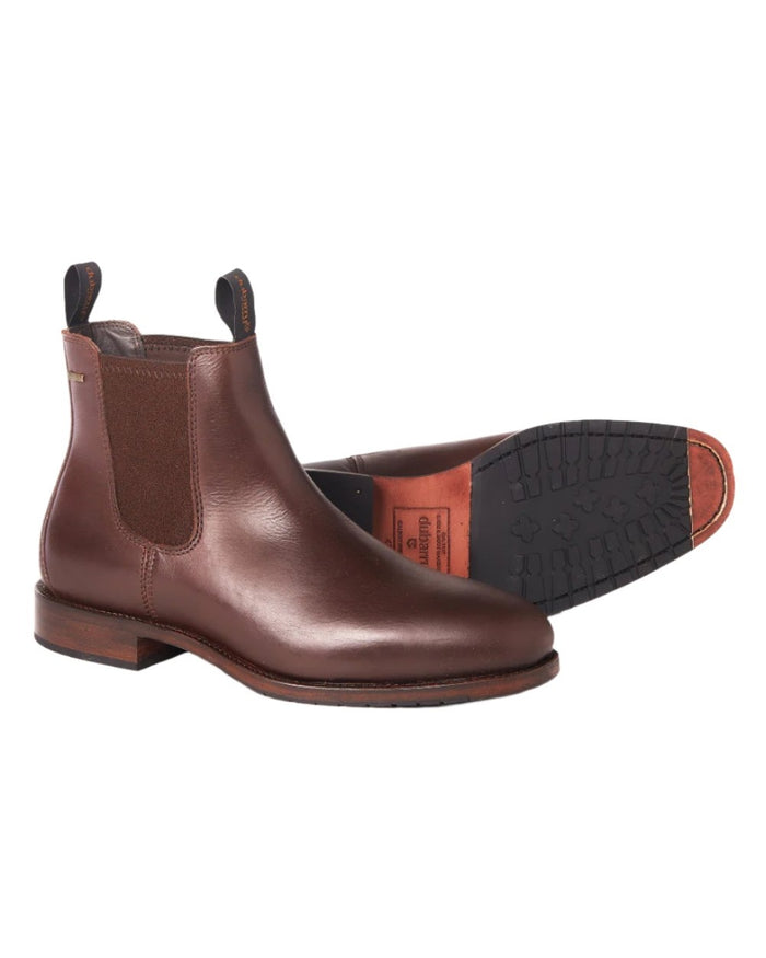 Mahogany coloured Dubarry Kerry Leather Soled Boots on white background #colour_mahogany