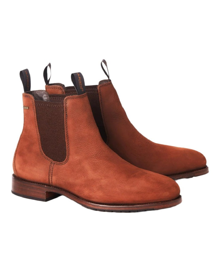 Walnut coloured Dubarry Kerry Leather Soled Boots on white background #colour_walnut