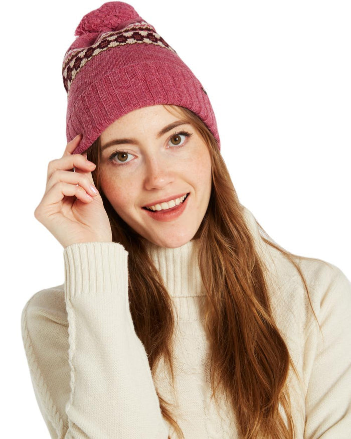 Clover Coloured Dubarry Kilcormac Ladies Knitted Hat On A White Background #colour_clover
